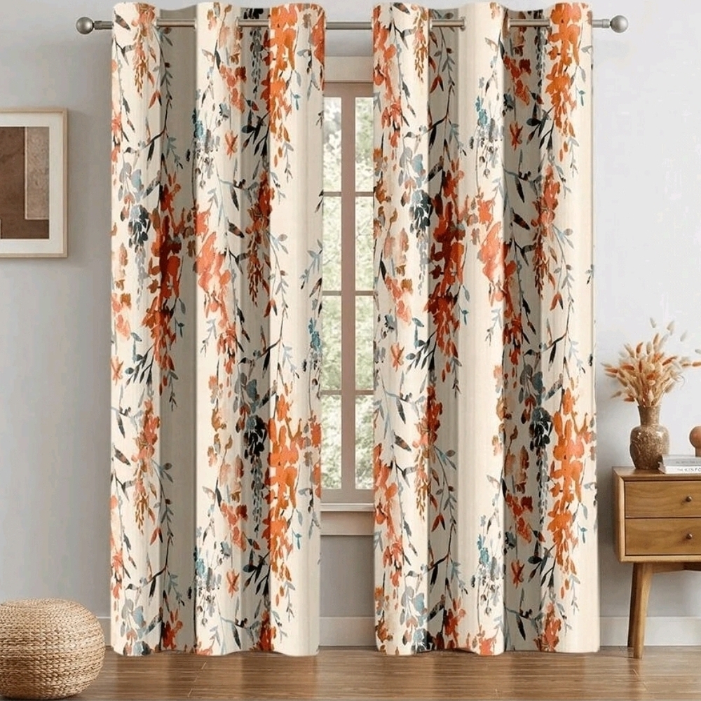 SHEIN Floral Curtains - Picture 2 of 3